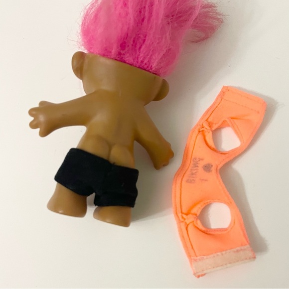 Vintage Russ Troll I Love Biking Pink Hair Doll - Picture 15 of 16